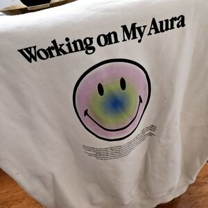 Pac Sun Hello Daisy Brand Working On My Aura Sweatshirt Size Small
